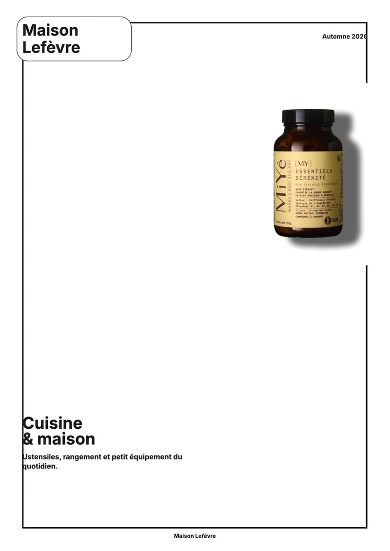 Couverture de catalogue — Maison